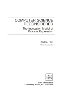 Cover image: Computer Science Reconsidered 1st edition 9780471798149