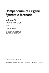 صورة الغلاف: Compendium of Organic Synthetic Methods 1st edition 9780471367529