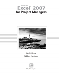 Cover image: Microsoft Office Excel 2007 for Project Managers 1st edition 9780470047170