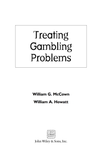 Cover image: Treating Gambling Problems 1st edition 9780471484844