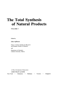 Imagen de portada: The Total Synthesis of Natural Products 1st edition 9780471098089