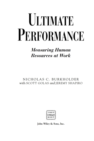 Imagen de portada: Ultimate Performance 3rd edition 9780471741213