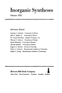 صورة الغلاف: Inorganic Syntheses 1st edition 9780470131671