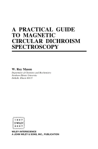 Cover image: Magnetic Circular Dichroism Spectroscopy 1st edition 9780470069783