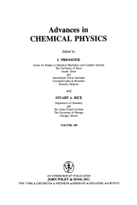 صورة الغلاف: Advances in Chemical Physics 1st edition 9780471174585