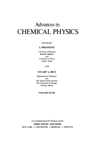 Cover image: Advances in Chemical Physics 1st edition 9780471082941