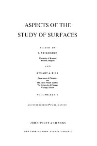 Imagen de portada: Aspects of the Study of Surfaces 1st edition 9780471699323