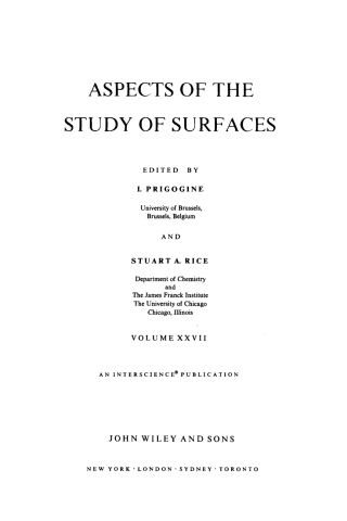 Cover image: Aspects of the Study of Surfaces 1st edition 9780471699323