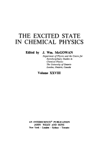 Cover image: The Excited State in Chemical Physics 1st edition 9780471584254