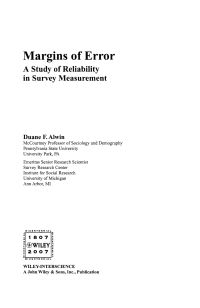 صورة الغلاف: Margins of Error 1st edition 9780470081488