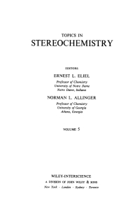 صورة الغلاف: Topics in Stereochemistry 1st edition 9780471237501