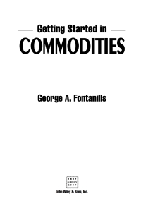 Cover image: Getting Started in Commodities 1st edition 9780470089491