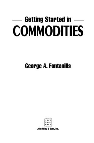 صورة الغلاف: Getting Started in Commodities 1st edition 9780470089491
