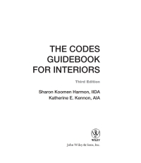 Cover image: The Codes Guidebook for Interiors 3rd edition 9780471648642