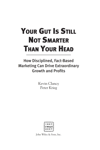 Cover image: Your Gut is Still Not Smarter Than Your Head 1st edition 9780471979937