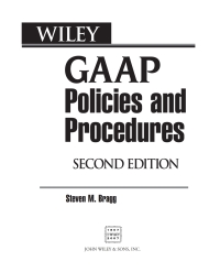 Imagen de portada: Wiley GAAP Policies and Procedures 2nd edition 9780470081839