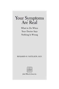 صورة الغلاف: Your Symptoms Are Real 1st edition 9780471740285