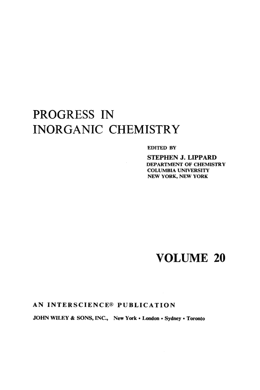 ISBN 9780471540908 product image for Progress in Inorganic Chemistry - 1st Edition (eBook) | upcitemdb.com