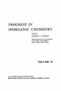 Imagen de portada: Progress in Inorganic Chemistry 1st edition 9780471060000