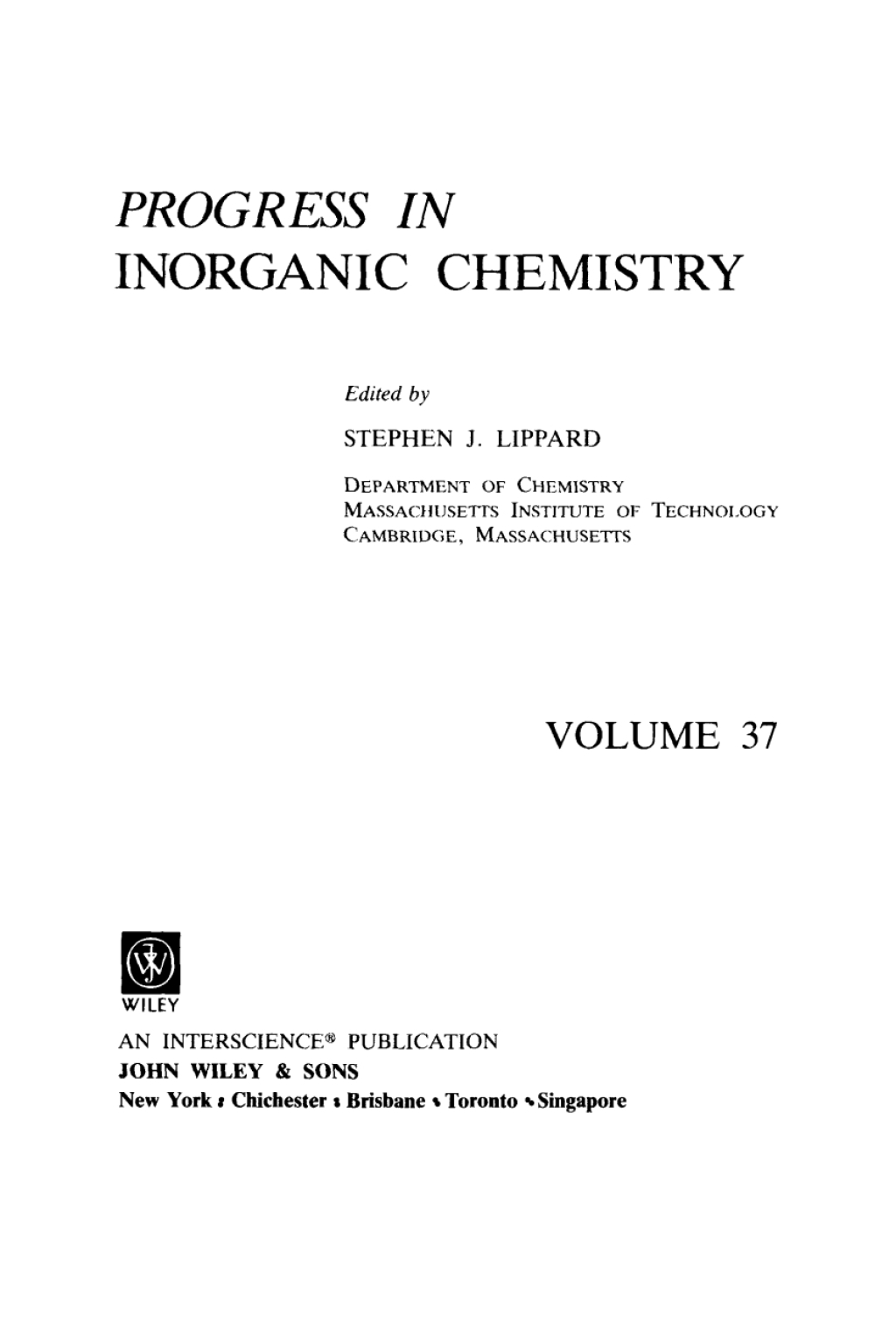 ISBN 9780471622970 product image for Progress in Inorganic Chemistry - 1st Edition (eBook) | upcitemdb.com
