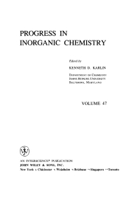 Imagen de portada: Progress in Inorganic Chemistry 1st edition 9780471240396