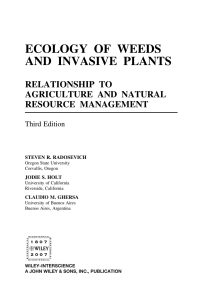 Imagen de portada: Ecology of Weeds and Invasive Plants 3rd edition 9780471767794