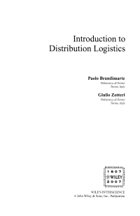 صورة الغلاف: Introduction to Distribution Logistics 1st edition 9780471750444