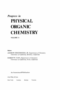 صورة الغلاف: Progress in Physical Organic Chemistry 1st edition 9780471833574