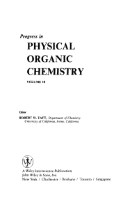 صورة الغلاف: Progress in Physical Organic Chemistry 1st edition 9780471517061