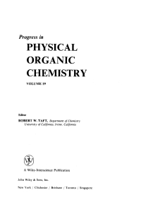 Imagen de portada: Progress in Physical Organic Chemistry 1st edition 9780471524427