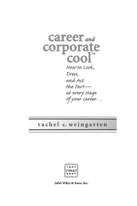 Imagen de portada: Career and Corporate Cool 1st edition 9780470120347