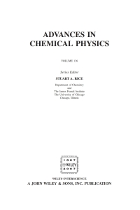 Cover image: Advances in Chemical Physics 1st edition 9780471682325