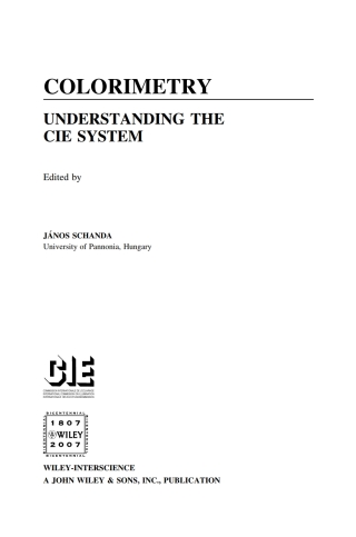 Imagen de portada: Colorimetry 1st edition 9780470049044