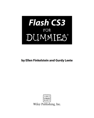 Cover image: Flash CS3 For Dummies 1st edition 9780470121009