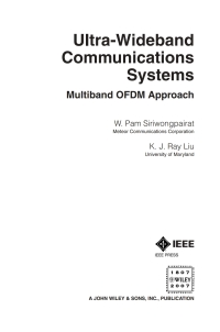 Cover image: Ultra-Wideband Communications Systems 1st edition 9780470074695