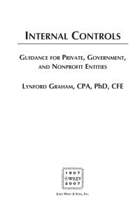 Cover image: Internal Controls 1st edition 9780470089484