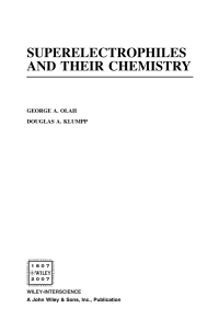Cover image: Superelectrophiles and Their Chemistry 1st edition 9780470049617