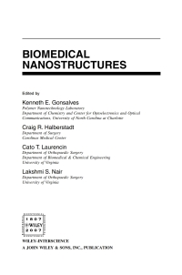 Imagen de portada: Biomedical Nanostructures 1st edition 9780471925521