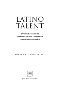 Imagen de portada: Latino Talent 1st edition 9780470125236