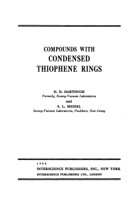 صورة الغلاف: Compounds with Condensed Thiophene Rings 99th edition 9780470376867