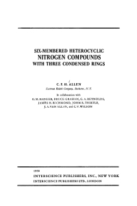 Imagen de portada: Six Membered Heterocyclic Nitrogen Compounds with Three Condensed Rings 1st edition 9780470378519