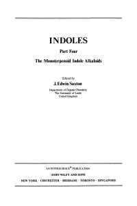 صورة الغلاف: Indoles, Part 4 1st edition 9780471897484