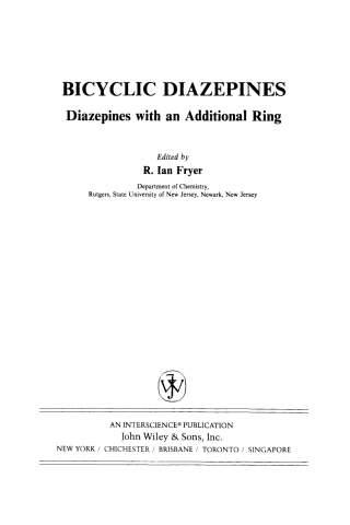 صورة الغلاف: Bicyclic Diazepines 1st edition 9780471521488