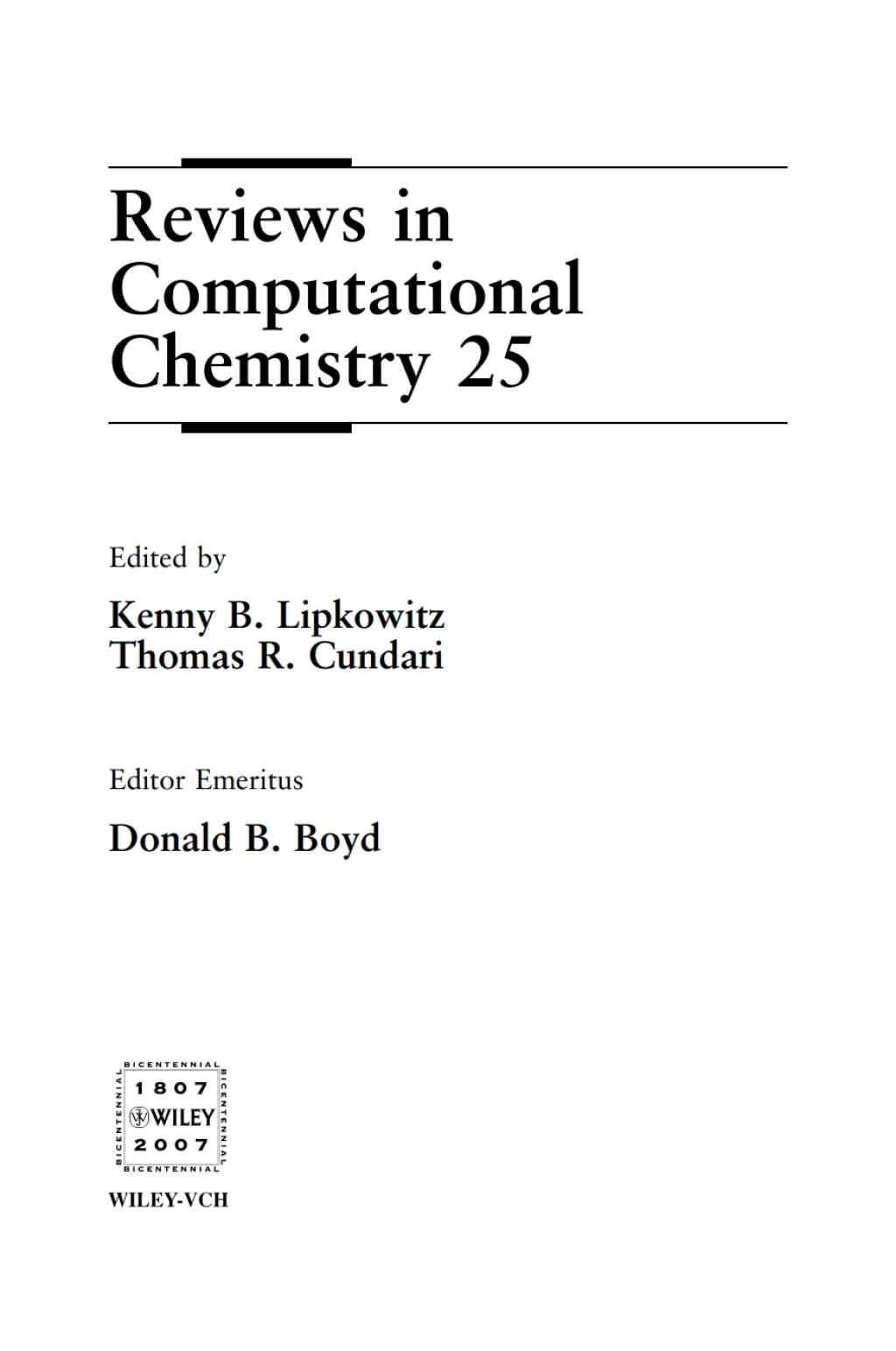 Reviews in Computational Chemistry 2nd Edition