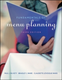 Cover image: Fundamentals of Menu Planning 3rd edition 9780470072677