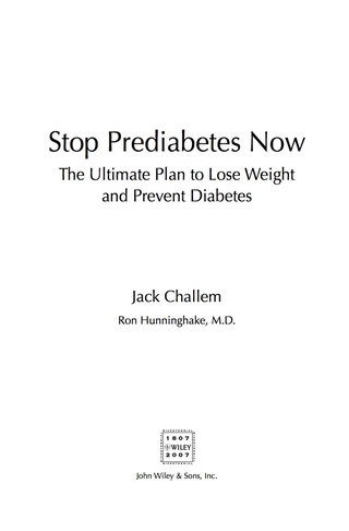 Cover image: Stop Prediabetes Now 1st edition 9780470411636