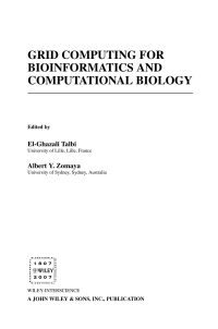 Cover image: Grid Computing for Bioinformatics and Computational Biology 1st edition 9780471784098