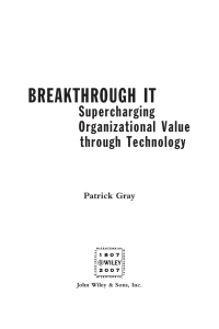 Cover image: Breakthrough IT 1st edition 9780470124840