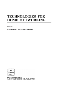 صورة الغلاف: Technologies for Home Networking 1st edition 9780470073742