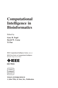 Cover image: Computational Intelligence in Bioinformatics 1st edition 9780470105269